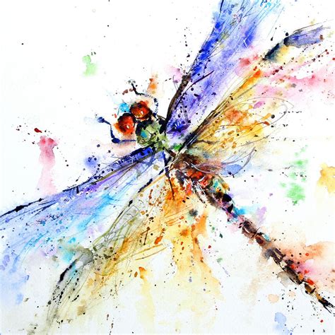 Dragonfly Watercolor Nature Art Print By Dean Crouser Etsy