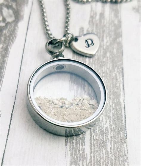 Cremation Memorial Necklace Locket For Ashes Urn Necklace Etsy