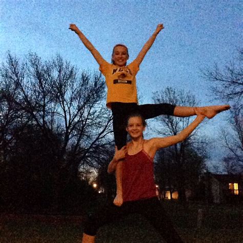 We Got Bored And Decided To Do Some Basic 2 Person Cheer Stunts Cheer