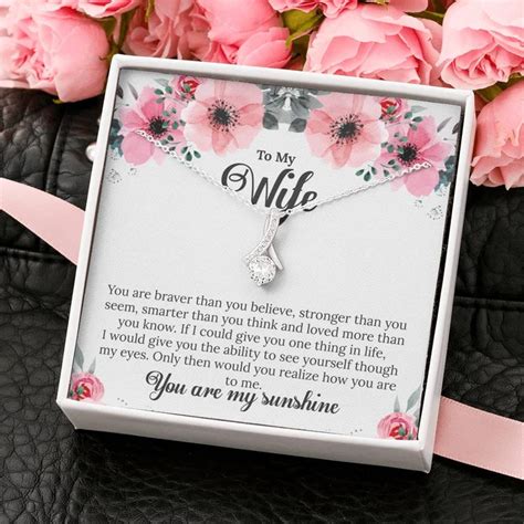 Thoughtful Ts For Wife Alluring Beauty Necklace Mothers Day T For Wife Personalized T
