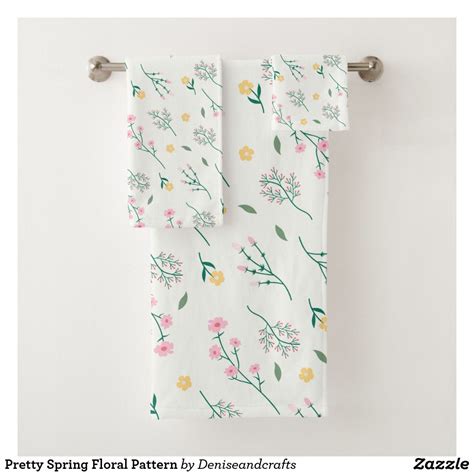 Buy top selling products like simply essential™ cotton bath towels (set of 2) and nestwell™ hygro cotton fashion bath towel collection. Pretty Spring Floral Pattern Bath Towel Set | Zazzle.com ...