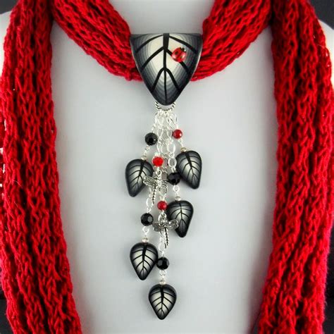 Knit Your Own Scarf Necklace 2 Good Claymates Scarf Necklace
