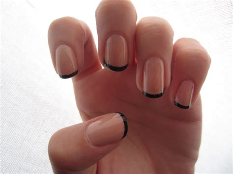 Likeafleur Nail Of The Day Black Tip French Manicure