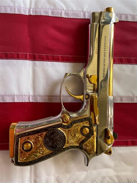 Custom Beretta Mm Gold American Golden Gun
