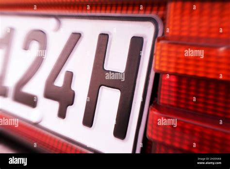 Vintage License Plates In Germany Stock Photo Alamy