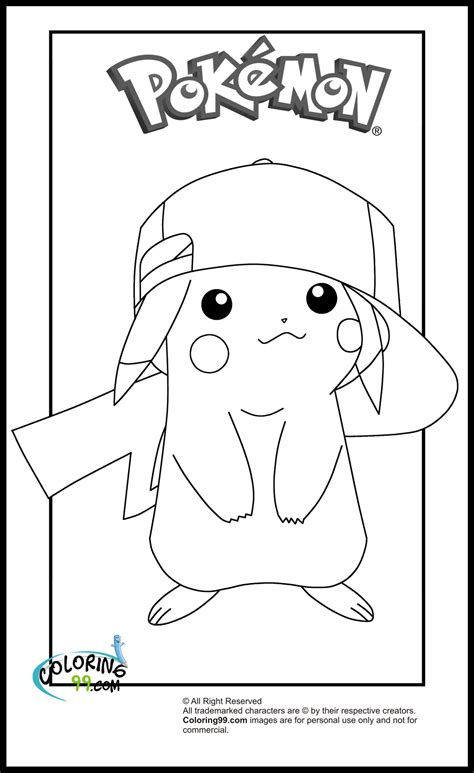 Pikachu Coloring Pages Free Large Images