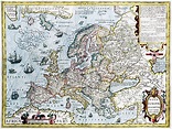 17th century map of Europe - Stock Image - E056/0037 - Science Photo ...