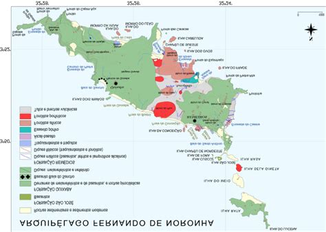 Mapa Geol Gico Simplificado Do Arquip Lago De Fernando De Noronha