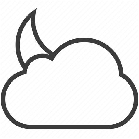 Cloud Moon Weather Icon