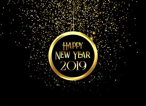 Beautiful 2019 Happy New Year Sparkles And Glitter Background