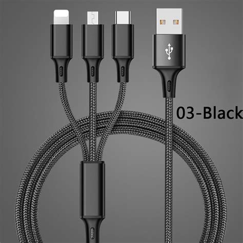 Gs Usb Charging Cable Universal 3 In 1 Multi Function Cell Phone