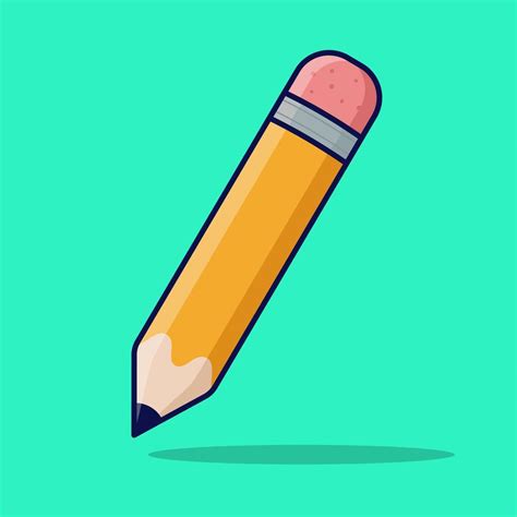 Pencil Vector Icon Illustration Pencil Icon Concept Isolated Flat