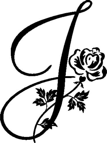 Available in high resolution image templates. Floral Illustrated Letter J : Decals and Stickers, The ...