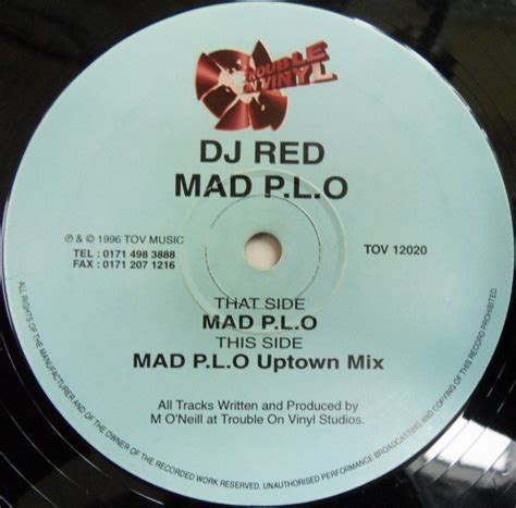 DJ Red – Mad P.L.O (1996, Vinyl) - Discogs
