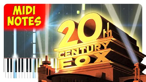 20th Century Fox Intro Theme Piano Cover Piano Sheets Midi Youtube