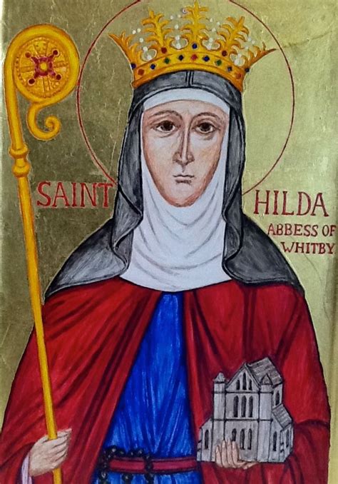 The icon of St Hilda of Whitby, our local saint