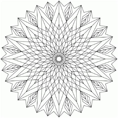 Geometric Abstract Adult Coloring Pages