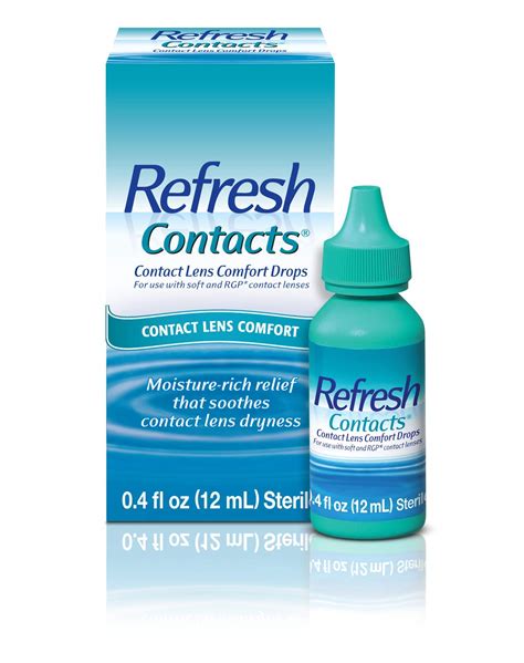 Refresh Contacts Eye Drops Contact Lens Comfort 04 Fl Oz Sterile