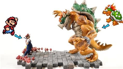 I Made A Realistic Bowser Vs Mario Out Of Clay Youtube