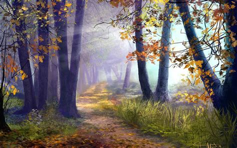 Image Result For Acrylic Painting Forest Path Painting Autumn Art Art