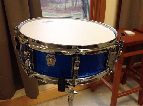 Ludwig Classic Birch Snare Drum 2000s Blue Sparkle Reverb