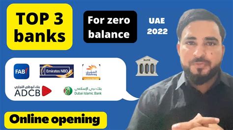 Top 3 Zero Balance Bank Accountsopen Current Account 2022 In Uae Youtube