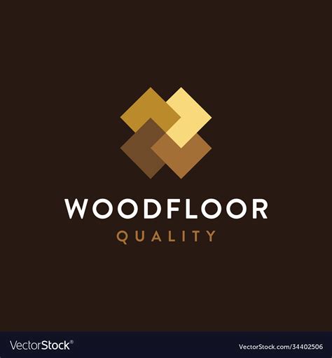 Modern Minimalist Wood Flooring Logo Icon Vector Image