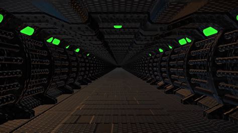 An Endless Futuristic And Industrial Looking Sci Fi Tunnel Seamless
