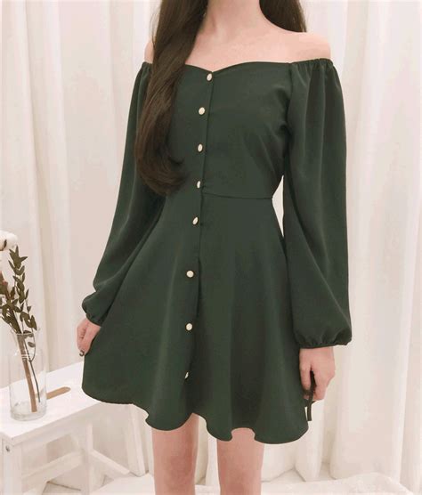 Romantic Musetie Waist Flared Mini Dress Mixxmix Korean Fashion
