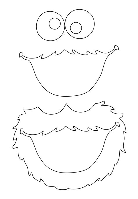 6 Best Images Of Cookie Monster Face Template Printable Cookie