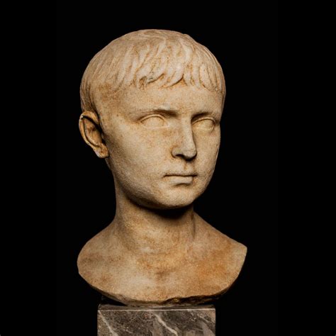 Portrait Of Lucius Caesar Marble Late 1st Cent Bce Height 34 Cm
