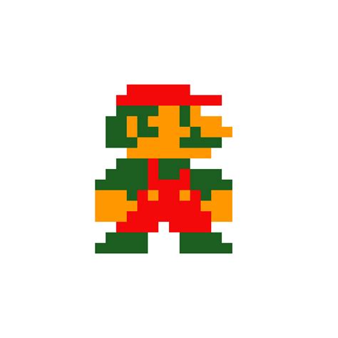 8 Bit Pixel Art Mario Fearless Just And Able To Transform Into
