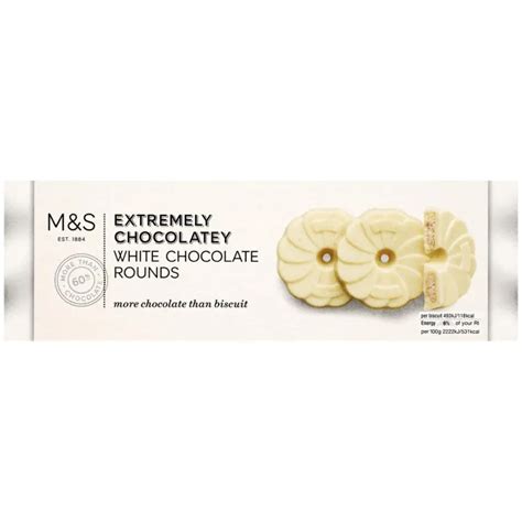 Mands Extremely Chocolatey White Chocolate Rounds 200g X1 Marks And