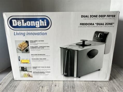Delonghi D24527dz Dual Zone 3 Pound Capacity Deep Fryer New Open Box Ebay