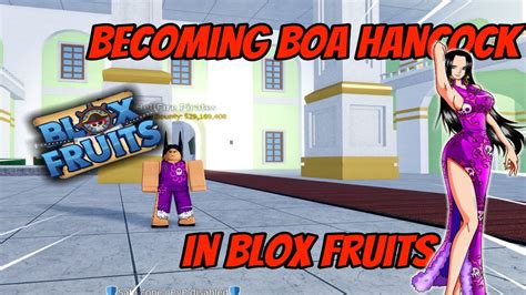 Becoming Boa Hancock In Blox Fruits Youtube