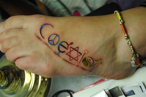 My First Tattoo Coexist Of Nations Or Peoples Exist In Mutual