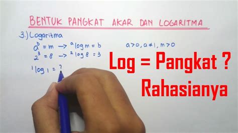 Logaritma Pangkat Akar Dan Logaritma Youtube