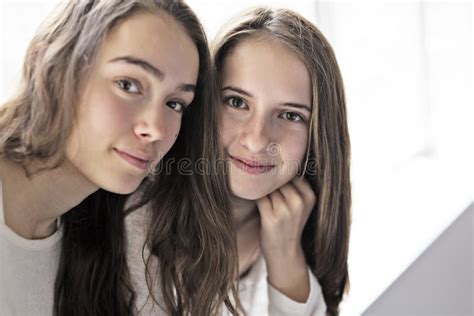 2 Beautiful Young Women Funny Girls Having Fun Celebrating Happy Birthday Playing Together In