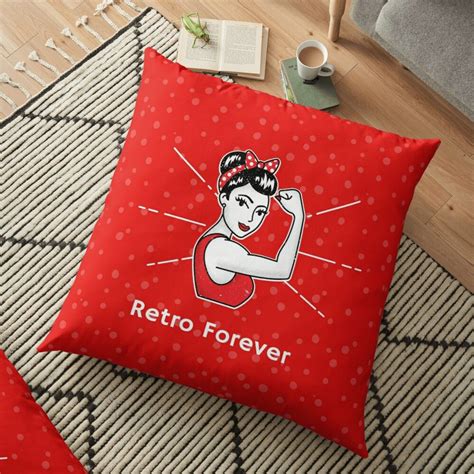 Retro Forever Throw Pillow Floor Pillow By Ladybella934 Throw Pillows Floor Pillows Retro
