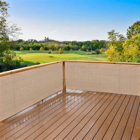 Decks, fences, patios, screen porches, &, and greater. Banha Beige Elegant Privacy Screen For Backyard Deck ...