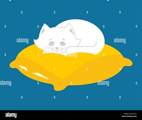 Baby And Cat Sleeping On Bed Stock Vector Images Alamy