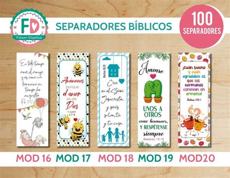 Separadores Bíblicos Cristianos Impresos Modelos Envío gratis