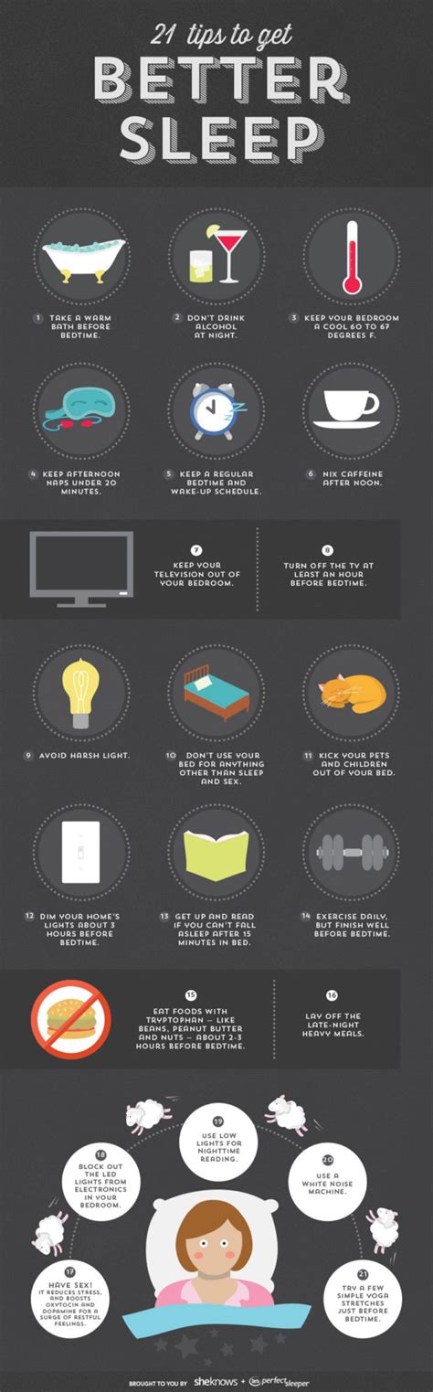 21 Tips For A Better Night S Sleep {infographic} Best Infographics