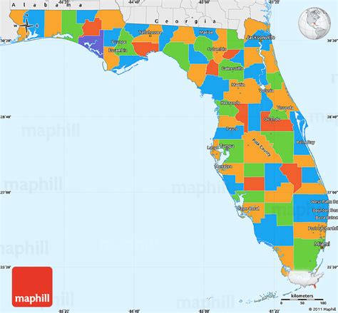 Political Map Of Florida Carolina Map