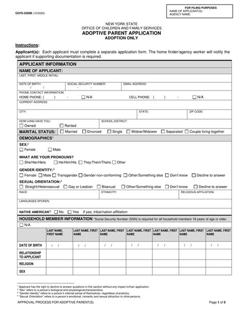 Form Ocfs 5200b Fill Out Sign Online And Download Printable Pdf New