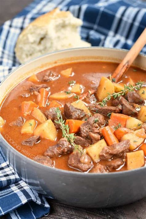 Instant Pot Beef Stew Cooking With Curls