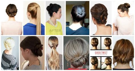 Bring one section to the chignon and cover its base with it. 12 Easy Office Updos: Buns, Chignons & More for Busy for ...