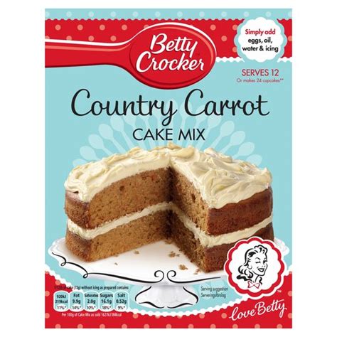 Refrigerate for 15 to 30 minutes, then shape into. Betty Crocker Carrot Cake Mix 425G - Tesco Groceries
