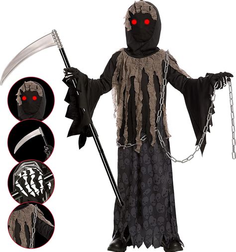 Buy Grim Reaper Costume For Kidsphantom Halloween Costume With Red