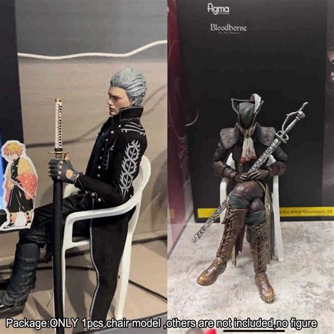 White 112 Scale Devil May Cry Vergil Chair Model For 6 Action Figure